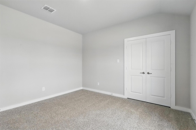 116 Mesa Dr, Glen Rose, TX 76043 - unfurnished bedroom featuring carpet flooring, baseboards, a closet, and lofted ceiling