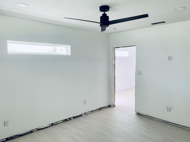 250 Skyview, Point, TX 75472 - empty room featuring a ceiling fan and light wood-style floors