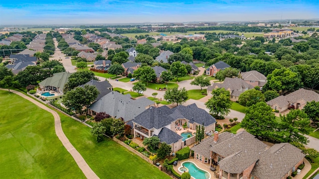 drone / aerial view with a residential view