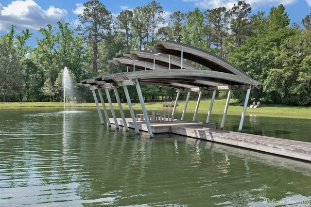 613 Moore Rd, Elm Grove, LA 71051 - dock with a water view and view of wooded area