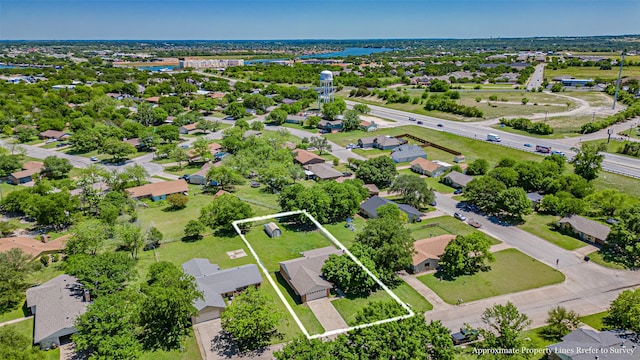 drone / aerial view featuring a residential view