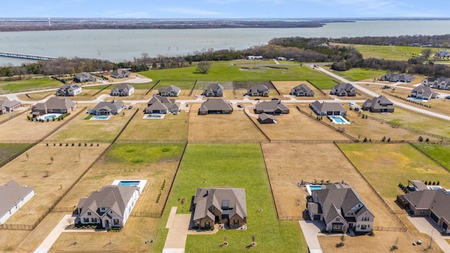 1040 Sugar Bars Dr, Lucas, TX 75002 - aerial perspective of suburban area featuring a nearby body of water