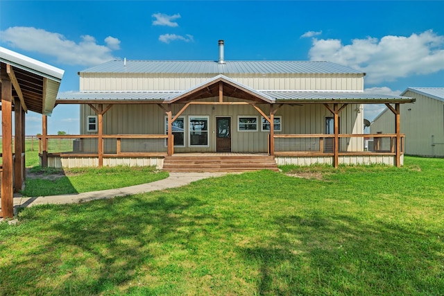 2357 S Branch Rd, Krum, TX 76249 - rear view of property featuring board and batten siding and a metal roof