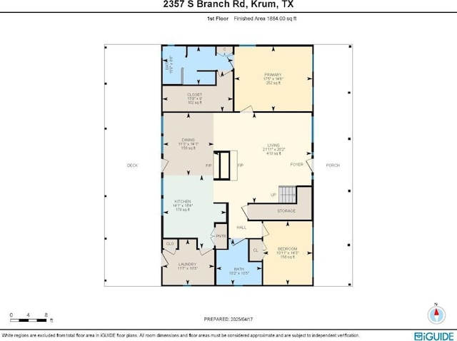 2357 S Branch Rd, Krum, TX 76249 - view of floor plan / room layout