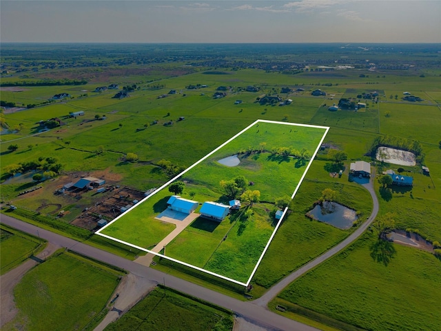 2357 S Branch Rd, Krum, TX 76249 - aerial view of sparsely populated area with property boundaries highlighted