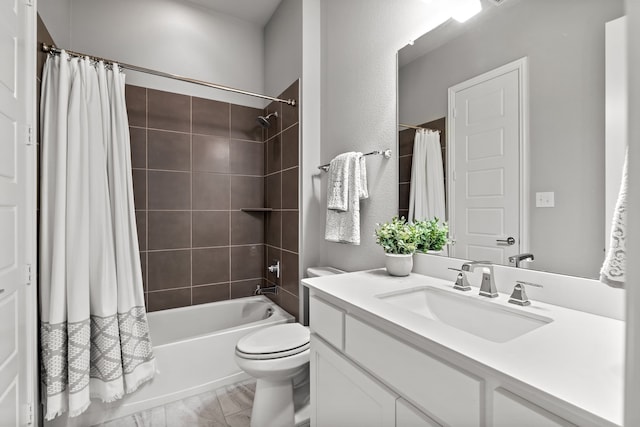 3510 Springbell St, Celina, TX 75009 - bathroom featuring vanity, toilet, and shower / bathtub combination with curtain