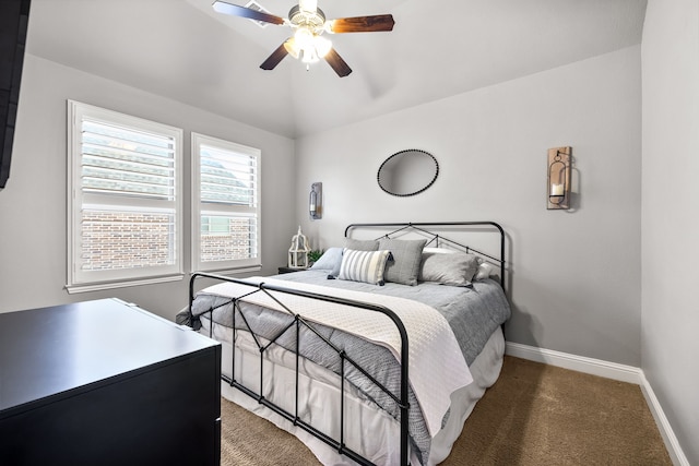 3510 Springbell St, Celina, TX 75009 - carpeted bedroom featuring baseboards, a ceiling fan, and lofted ceiling