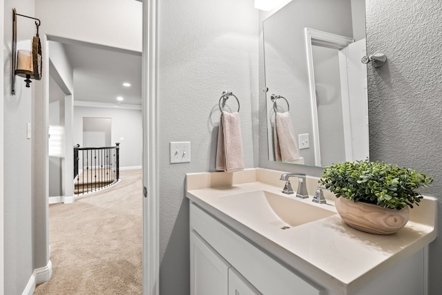 3510 Springbell St, Celina, TX 75009 - bathroom with vanity and a textured wall