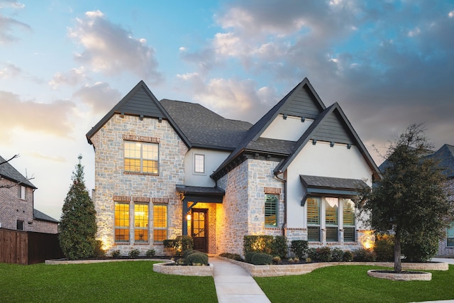 3510 Springbell St, Celina, TX 75009 - view of front facade featuring stone siding, stucco siding, and roof with shingles