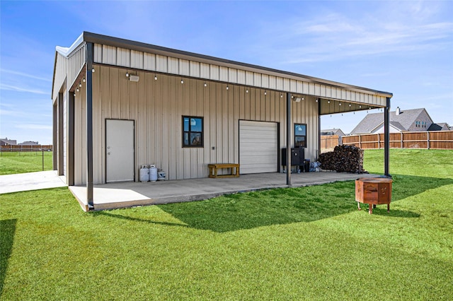 view of outdoor structure with fence
