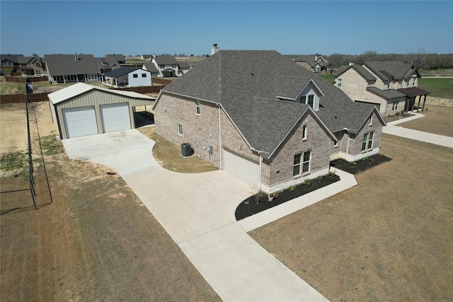 aerial view featuring a residential view