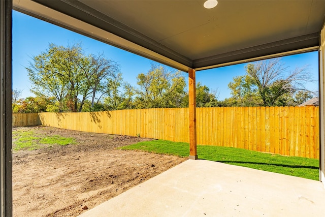view of patio / terrace with a fenced backyard
