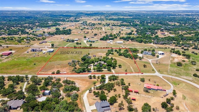 7388 Wilderness Way, Weatherford, TX 76085 - aerial overview of property's location featuring property parcel outlined