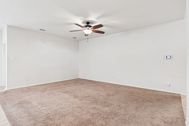 10004 Huntersville Trl, Fort Worth, TX 76108 - empty room with a ceiling fan, light colored carpet, and baseboards