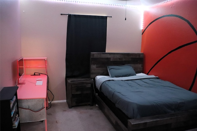 view of carpeted bedroom