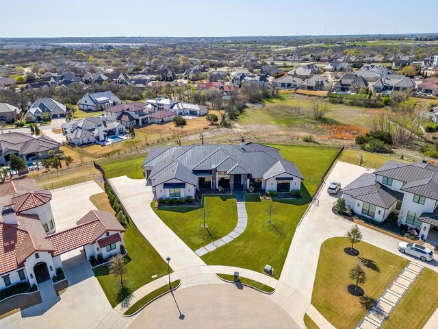 aerial view featuring a residential view