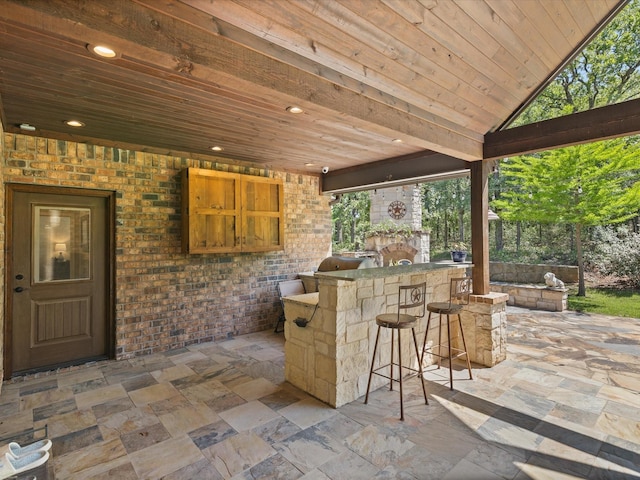 141 County Road 3481, Paradise, TX 76073 - view of patio / terrace featuring outdoor dry bar