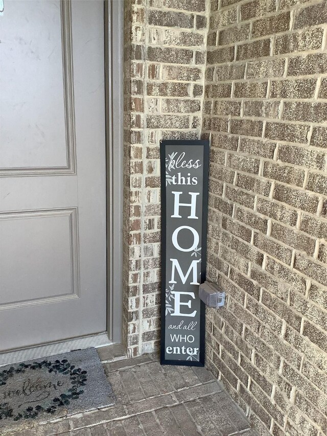 156 Hawksbill Ln, Rhome, TX 76078 - exterior details featuring brick siding