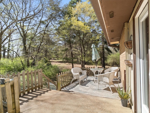 view of patio / terrace featuring outdoor dining space