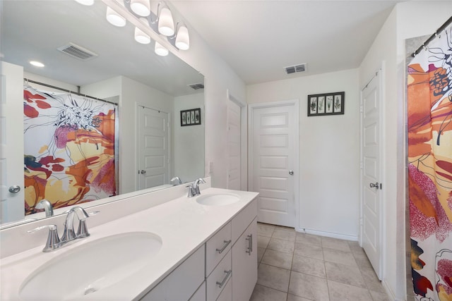 816 Adair Dr, Aubrey, TX 76227 - full bath featuring a sink, visible vents, and double vanity