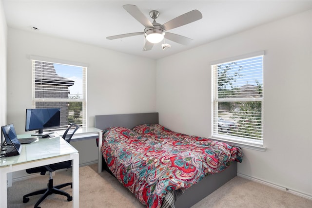 816 Adair Dr, Aubrey, TX 76227 - bedroom with light carpet and a ceiling fan