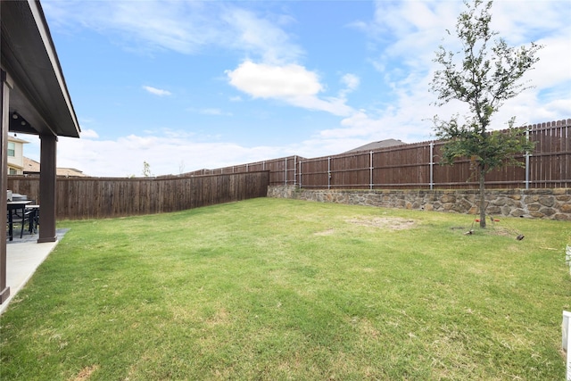 816 Adair Dr, Aubrey, TX 76227 - view of yard with a fenced backyard and a patio