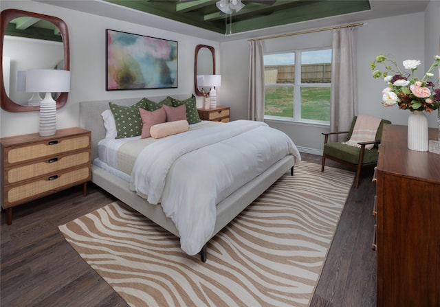 5021 Cervinae Rd, Fort Worth, TX 76036 - bedroom featuring dark wood-style flooring and baseboards