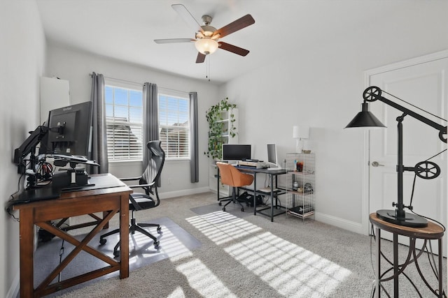 4529 Tolkien Ave, Celina, TX 76227 - office with ceiling fan, light carpet, and baseboards