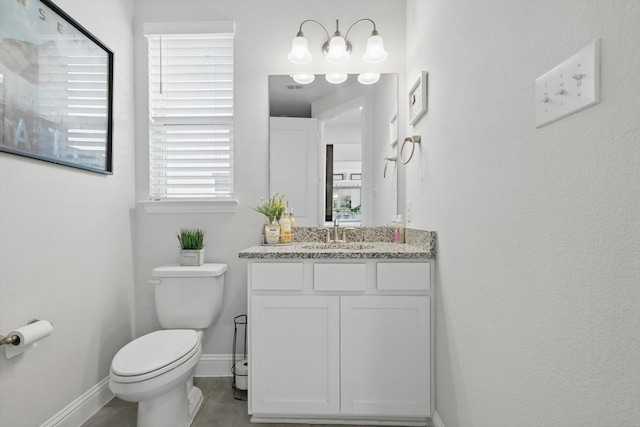 4529 Tolkien Ave, Celina, TX 76227 - bathroom featuring toilet, baseboards, vanity, and tile patterned floors