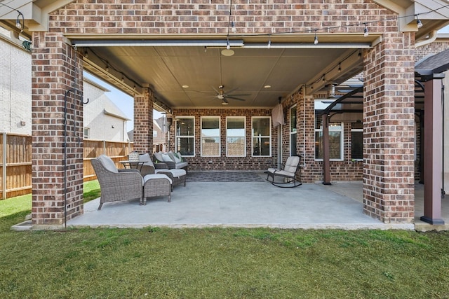 4529 Tolkien Ave, Celina, TX 76227 - view of patio featuring ceiling fan and outdoor lounge area