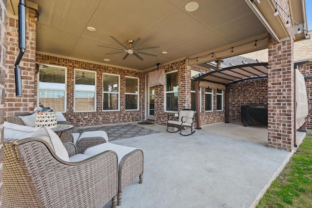 4529 Tolkien Ave, Celina, TX 76227 - view of patio with ceiling fan and area for grilling