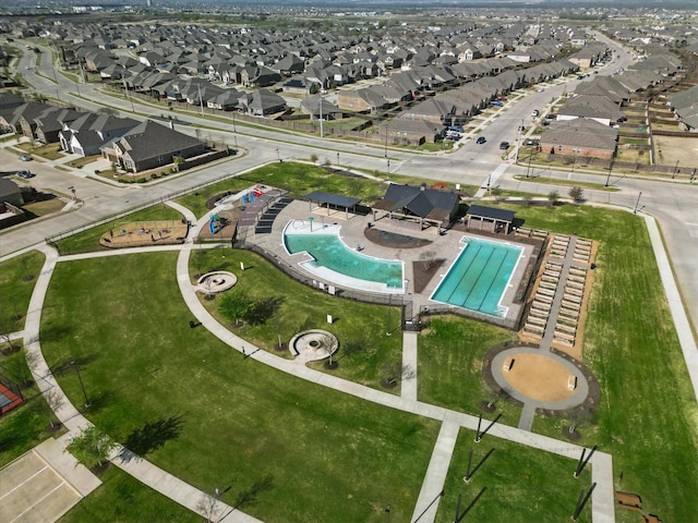 4529 Tolkien Ave, Celina, TX 76227 - aerial overview of property's location featuring a pool area and nearby suburban area