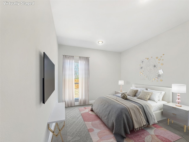 view of carpeted bedroom