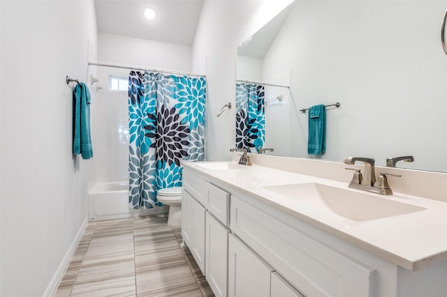 3721 Homeplace Dr, Celina, TX 75009 - bathroom featuring double vanity and shower / bath combo with shower curtain