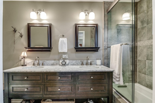 9705 Twin Creek Dr, Dallas, TX 75228 - full bathroom with tiled shower / bath and double vanity
