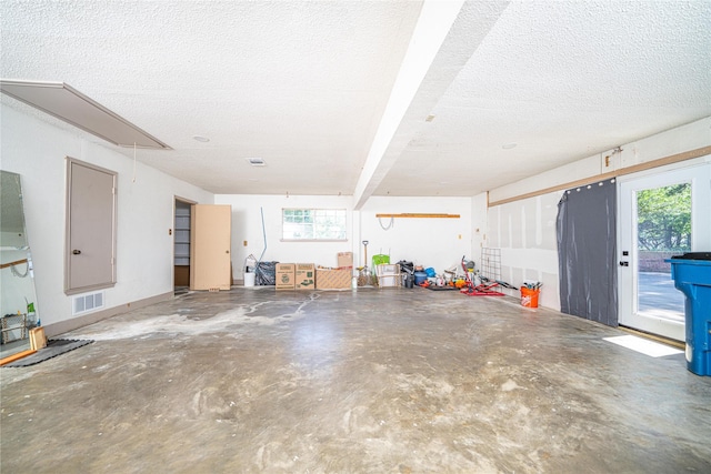garage with visible vents