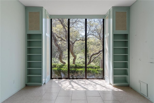 details with built in shelves