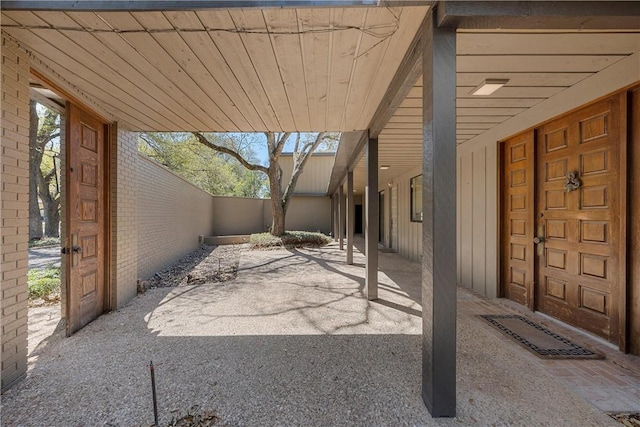 view of patio / terrace with fence