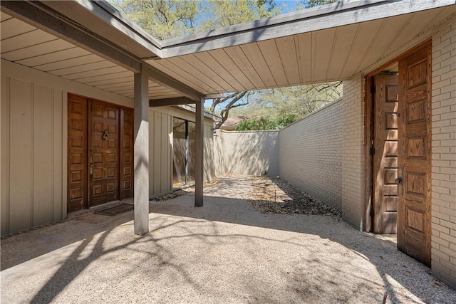 view of patio with fence