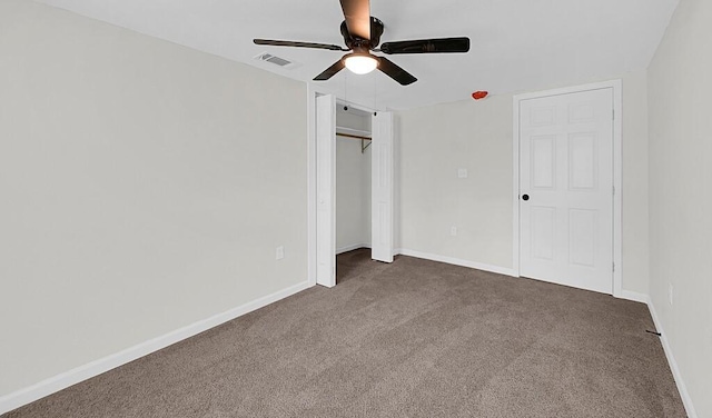1541 Clark Ave, Waco, TX 76708 - unfurnished bedroom with baseboards, carpet flooring, ceiling fan, and visible vents