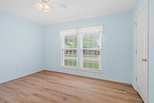 4629 Cripple Creek Rd, Haltom City, TX 76137 - empty room featuring baseboards, ceiling fan, and wood finished floors