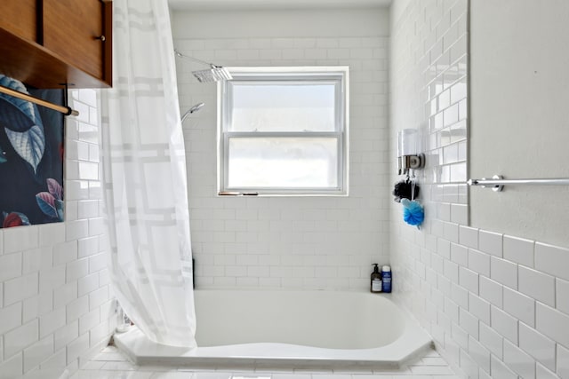 6926 Santa Monica Dr, Dallas, TX 75223 - full bath with tile walls and shower / tub combo