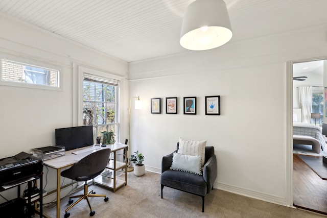 6926 Santa Monica Dr, Dallas, TX 75223 - carpeted office space featuring plenty of natural light and baseboards
