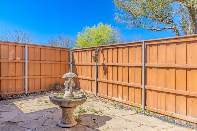 view of patio / terrace with a fenced backyard