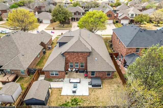 bird's eye view featuring a residential view