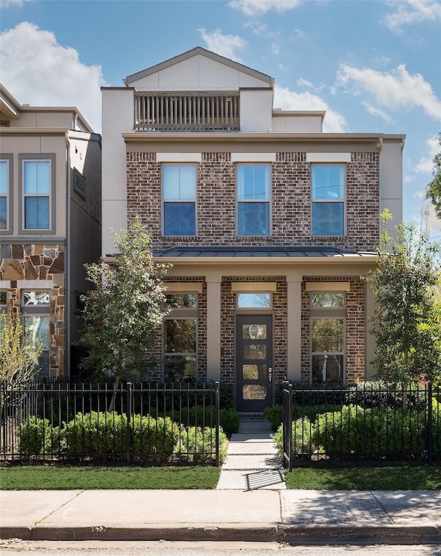 3703 Panalero Ln, Dallas, TX 75209 - view of front of property featuring brick siding and a fenced front yard