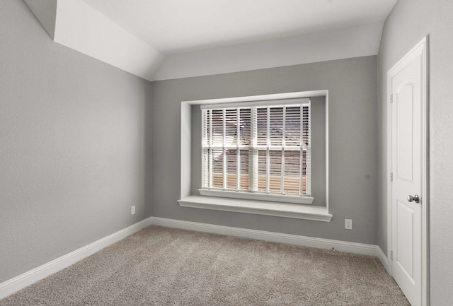 7813 Saint Clair Dr, Mckinney, TX 75071 - carpeted empty room featuring baseboards and vaulted ceiling