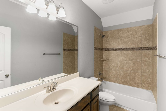 7813 Saint Clair Dr, Mckinney, TX 75071 - full bath with tub / shower combination, toilet, vanity, and tile patterned floors