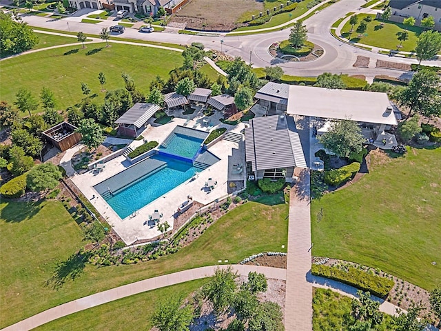 6023 Manderlay Dr, Frisco, TX 75034 - aerial view of residential area featuring a pool