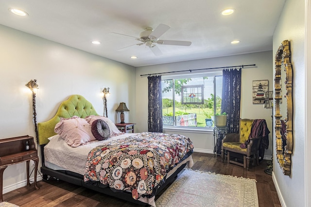 1125 Old Airport Rd, Weatherford, TX 76087 - bedroom featuring recessed lighting, baseboards, and wood finished floors